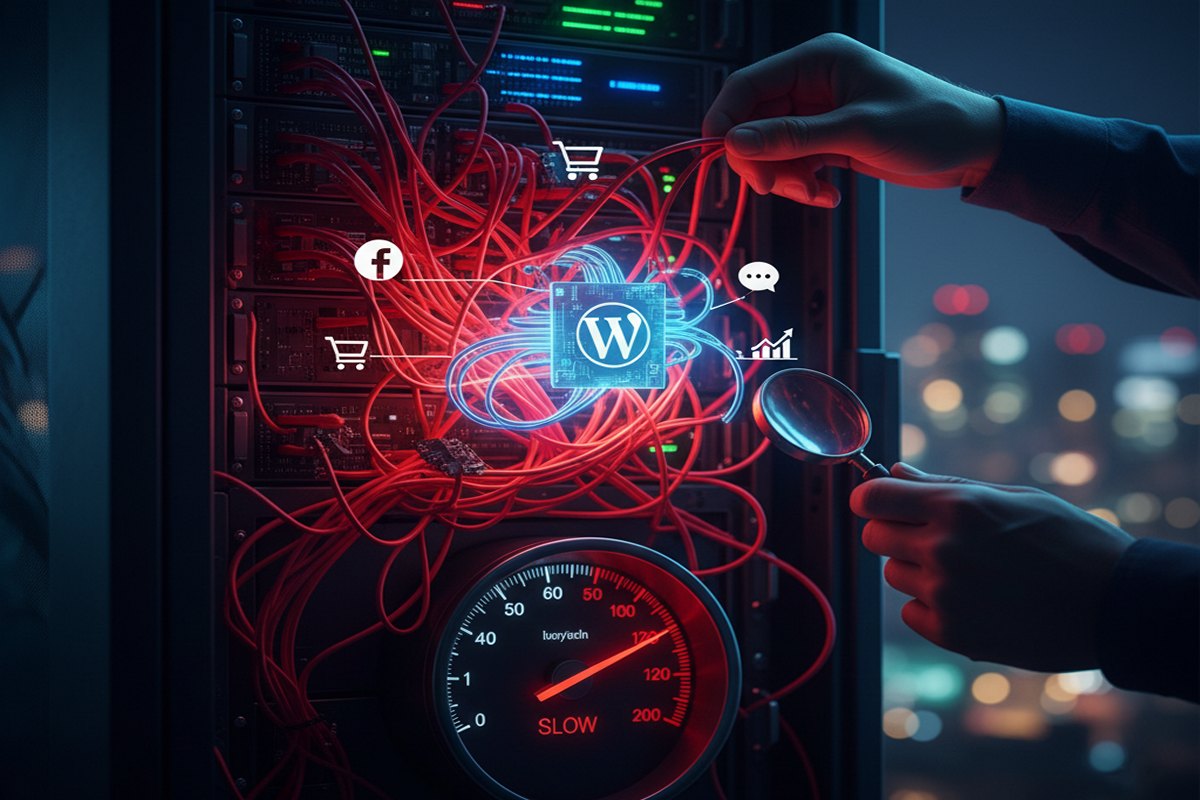 Fixing a slow WordPress site image concept