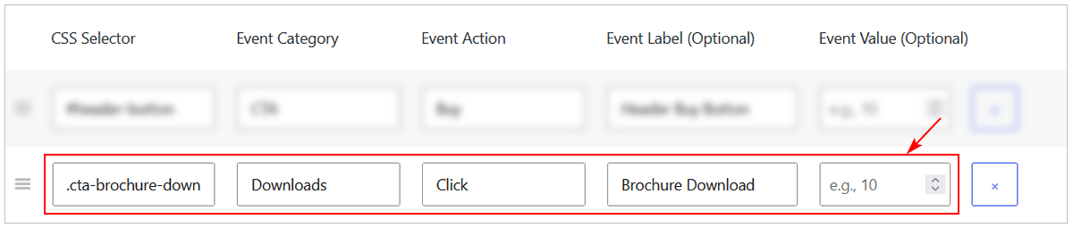 Define an event to track in WP Insights Pro