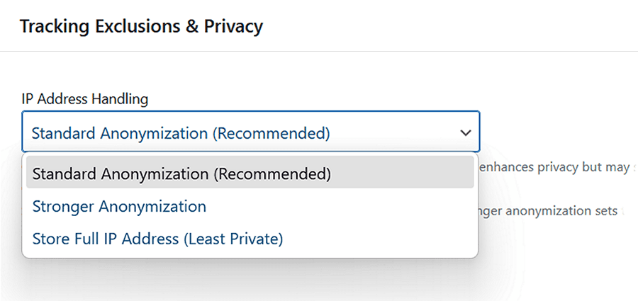 Settings ip handling