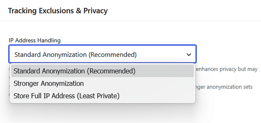 Settings ip handling