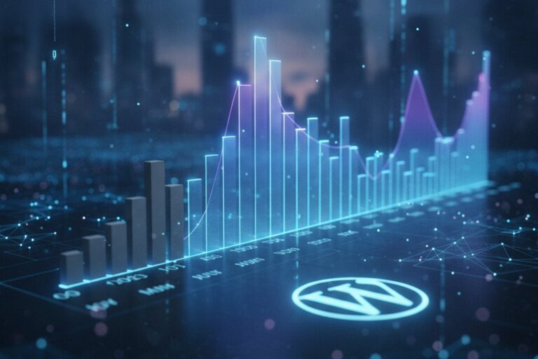Long term WordPress trend analysis concept image